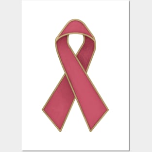 breast cancer ribbon Posters and Art